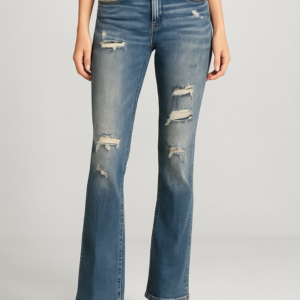 American Eagle Outfitters Women's Distressed Bootcut Jeans